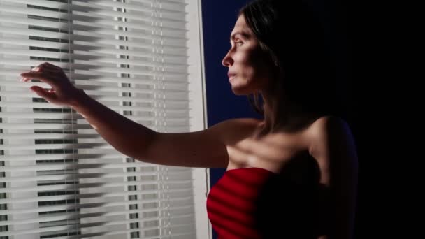 Schönheit Der Körperästhetik Kreatives Werbekonzept Porträt Eines Attraktiven Weiblichen Modells — Stockvideo