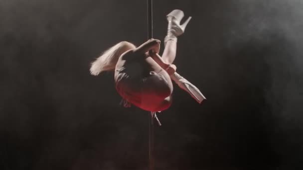 Estilo Danza Moderna Concepto Creativo Coreográfico Retrato Una Joven Bailarina — Vídeos de Stock