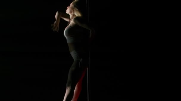 Estilo Danza Moderna Concepto Creativo Coreográfico Joven Bailarina Estudio Bailarina — Vídeo de stock