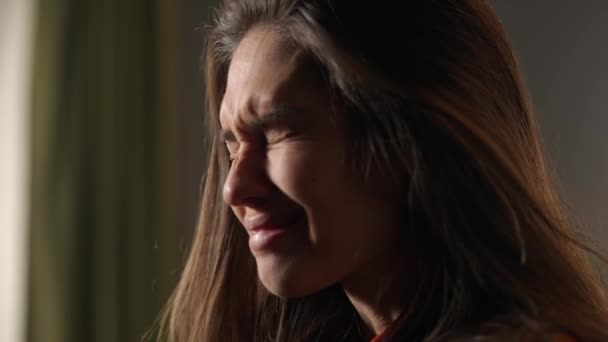 Menschliche Extreme Emotionen Kreatives Werbekonzept Porträt Eines Attraktiven Weiblichen Models — Stockvideo