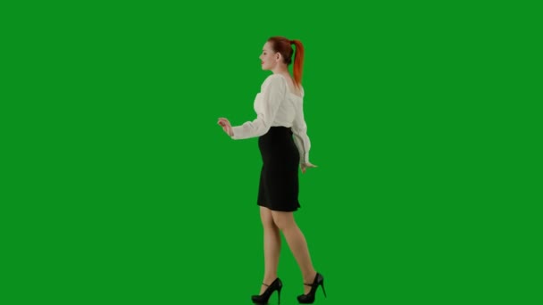 Moderne Zakelijke Vrouw Creatieve Reclame Concept Portret Van Een Aantrekkelijk — Stockvideo