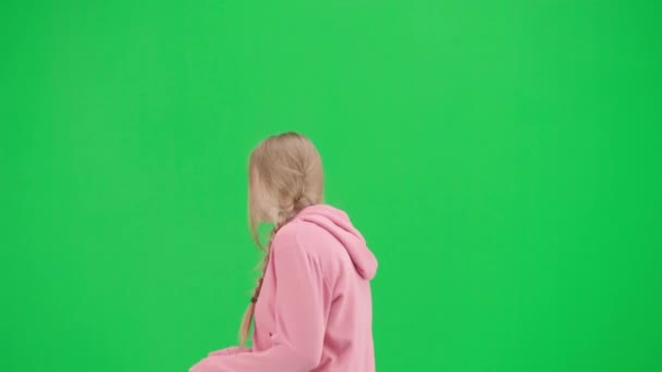 Conceptul Jaf Criminalitate Portretul Victimei Fundalul Ecranului Verde Cromului Fată — Videoclip de stoc
