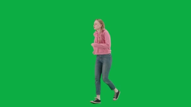 Robo Concepto Criminal Retrato Víctima Fondo Pantalla Verde Croma Clave — Vídeos de Stock
