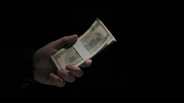 Zakelijk Partnerschap Geld Corruptie Creatief Concept Portret Van Zakenmensen Pakken — Stockvideo