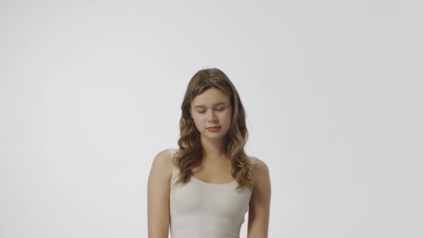 Naturalne Piękno Koncepcja Reklamy Różnorodności Portret Wielonarodowych Modelek Odizolowanych Białym — Wideo stockowe