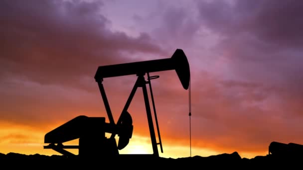 Natürliche Ressourcen Und Moderne Technologie Der Energiewirtschaft Aufnahme Eines Ölfeldes — Stockvideo