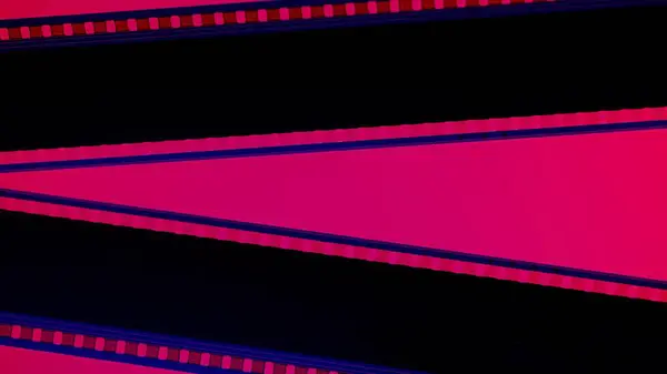 Dos Tiras Película Negra Sobre Fondo Rojo Cerca Marco Diapositiva — Foto de Stock
