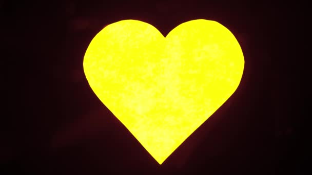 Szimbólumok Hullámok Reklám Koncepció Jelsablon Elszigetelt Fekete Háttér Neon Sárga — Stock videók