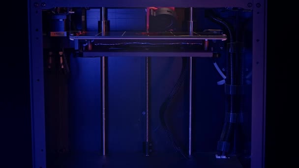 Konsep Industri Inovatif Masa Depan Modern Printer Komputer Membuat Angka — Stok Video