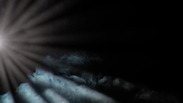 Професійне Сценічне Обладнання Концепція Творчої Реклами Блискавок Студійний Знімок Туману — стокове відео