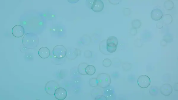 Soap Bubbles Blue Background — Stock Photo, Image