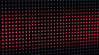 Dijital LED panelin makro görüntüsü. Resim, bir ızgarada sıralanmış RGB piksellerini vurgular. Ekranda yanıp sönen ve epileptik arızalar.