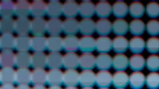 Макросъемка Цифровой Светодиодной Панели Изображение Выделяет Отдельные Пиксели Rgb Расположенные — стоковое видео