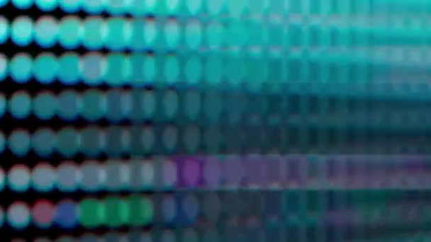 Una Macro Toma Panel Led Digital Imagen Resalta Los Píxeles — Vídeo de stock