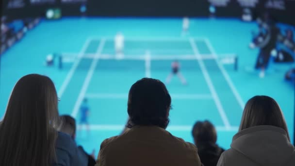 Instantané Électrisant Des Fans Tennis Silhouette Dans Une Arène Sportive — Video