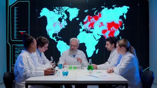 Grande Concetto Scienza Farmaceutica Medica Progettazione Società Ricerca Farmaceutica Medici — Video Stock