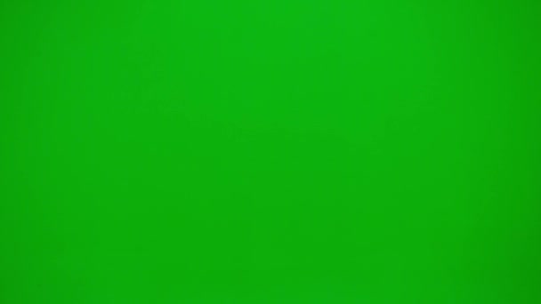 Mujer Traje Negro Negocios Bailando Alegremente Pantalla Verde Con Cromakey — Vídeos de Stock