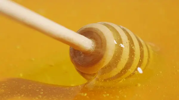 Food Advertisement Concept Healthy Organic Honey Sweet Fresh Golden Honey — Stock Photo, Image