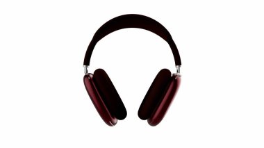 Üç boyutlu yüksek kaliteli Apple AirPodsMax kulaklıklar, yastıklı kulaklıklar ve parlak, modern bir tasarım. Beyaz arka planda izole edilmiş. Ukrayna, Dnipro: Ocak 2023