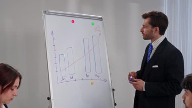 İş dünyasından profesyonellerden oluşan bir ekip, bir çalışma ortamında verileri analiz etmek ve stratejileri tartışmak üzere bir çalışma tablosunun etrafında toplandı. Yavaş çekim
