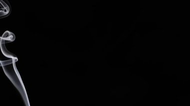 Beyaz buklelerin karmaşık ve yumuşak kıvrımları saf siyah arka plana karşı zarafetle dans ederek büyüleyici bir görsel etki yaratıyor. Yavaş çekim