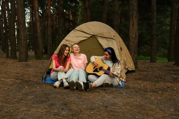 Üç arkadaş ormanda bir çadırda oturur, müziğin ve doğal çevrenin tadını çıkarır, anılar yaratırlar..