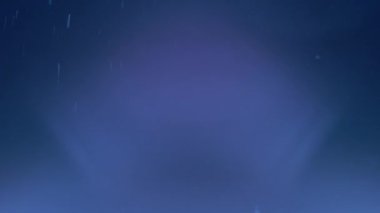 Güzel hava parçacıkları, serin mavi ışıkla hafifçe aydınlatılarak, minimalist ve sakin bir soyut arkaplan oluşturur..