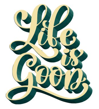 Hayat şamata, tişört baskısı, vektör illüstrasyonu.