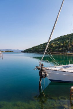 Sailboats in Croatia on racks. Mala Neretva - Dubrovnik Neretva area