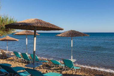 Yunanistan 'ın Girit adasındaki deniz manzarası