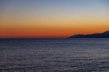 Beautiful seascape. Coast of the island of Crete - Greece area of Lerapetra. There are dramatic clouds in the sky.