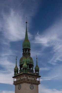 Brno, Çek Cumhuriyeti, 25 Aralık 2023 - eski Brno Belediye Binası 'nın kulesi