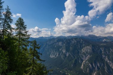 Mountain landscape in Slovenia near the town of Bohinj above the lake.