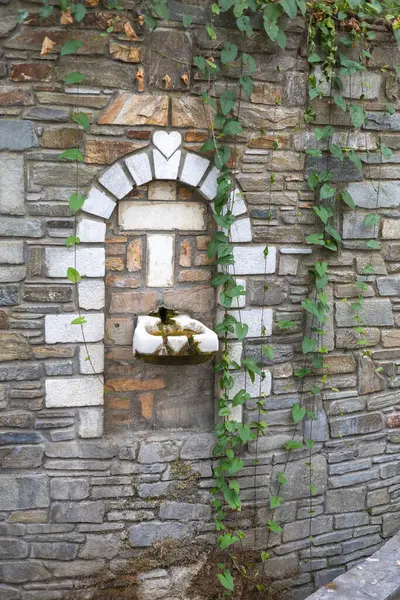 stock image Spring of love in the city of Panagia - Thassos Greece. Water system.