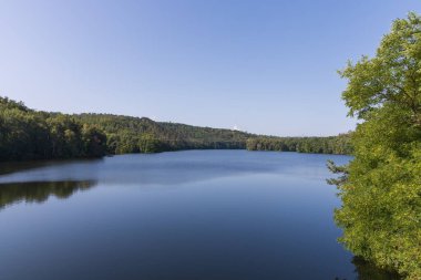 Ji Lava Nehri üzerindeki peyzaj ve Mohelno Reservoir. Lanet olsun.