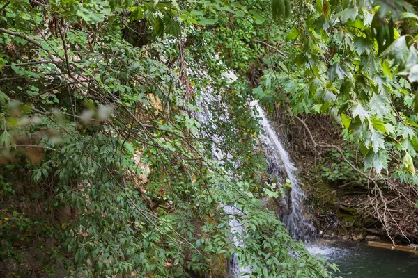 stock image Beautiful scenic landscape of Kefalogourna - Theologos waterfalls area on Thassos island