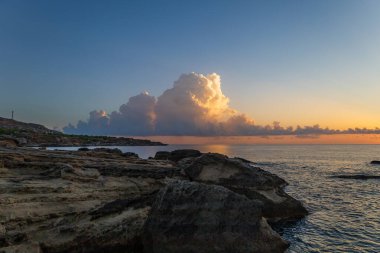 Seascape - Rodos Yunanistan Nikolas plajı gün doğumunda