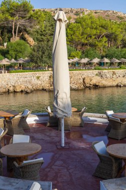 Deniz manzarası ve plajlar Rodos Yunanistan Kalithea bölgesi