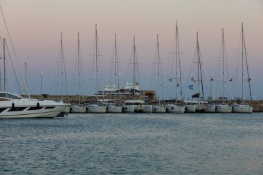 Yunan adası Rodos 'un deniz manzarası.