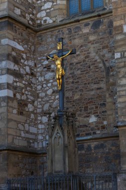 Brno şehrindeki kilise. Brno 'nun en önemli özelliği Aziz Peter Katedrali Petrov' dur.