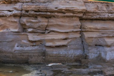 Yunanistan 'ın Rodos adasındaki güzel Nikolas plajında gün doğumu. Deniz Burnu