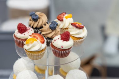 Wedding sweets prepared for the celebration. Confectionery products for sale