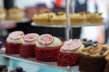 Wedding sweets prepared for the celebration. Confectionery products for sale