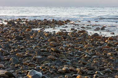 El Veril plajı. Beverly Park, Relaxia, Gran Canaria, İspanya 'da akşam manzarası