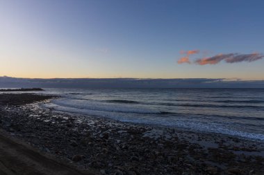 El Veril plajı. Beverly Park, Relaxia, Gran Canaria, İspanya 'da akşam manzarası