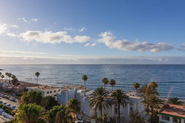 Maspalomas Gran Canaria İspanya 06.16.2024 - Beverly Park Relaxia Hotel 'den şehir manzarası