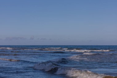 İspanya, Gran Canaria 'daki Faro de Maspalomas' da deniz manzarası