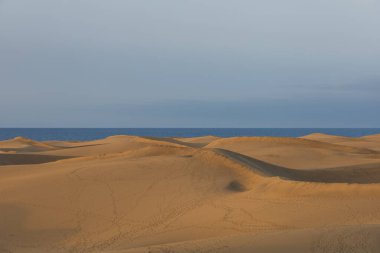 Gran Canaria İspanya 'nın Maspaloma bölgesinde kum tepeleri