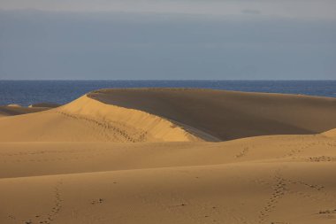 Gran Canaria İspanya 'nın Maspaloma bölgesinde kum tepeleri