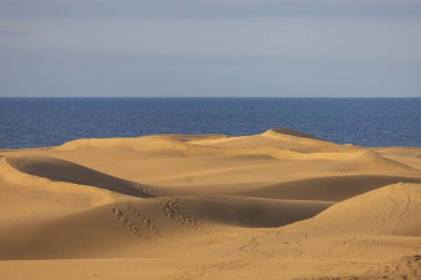 Gran Canaria İspanya 'nın Maspaloma bölgesinde kum tepeleri